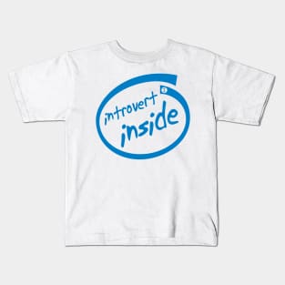 Introvert Inside (blue) Kids T-Shirt